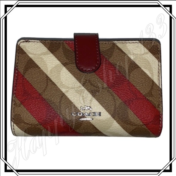 Coach Medium Corner Zip Wallet in Signature Canvas - Picture 2 of 11